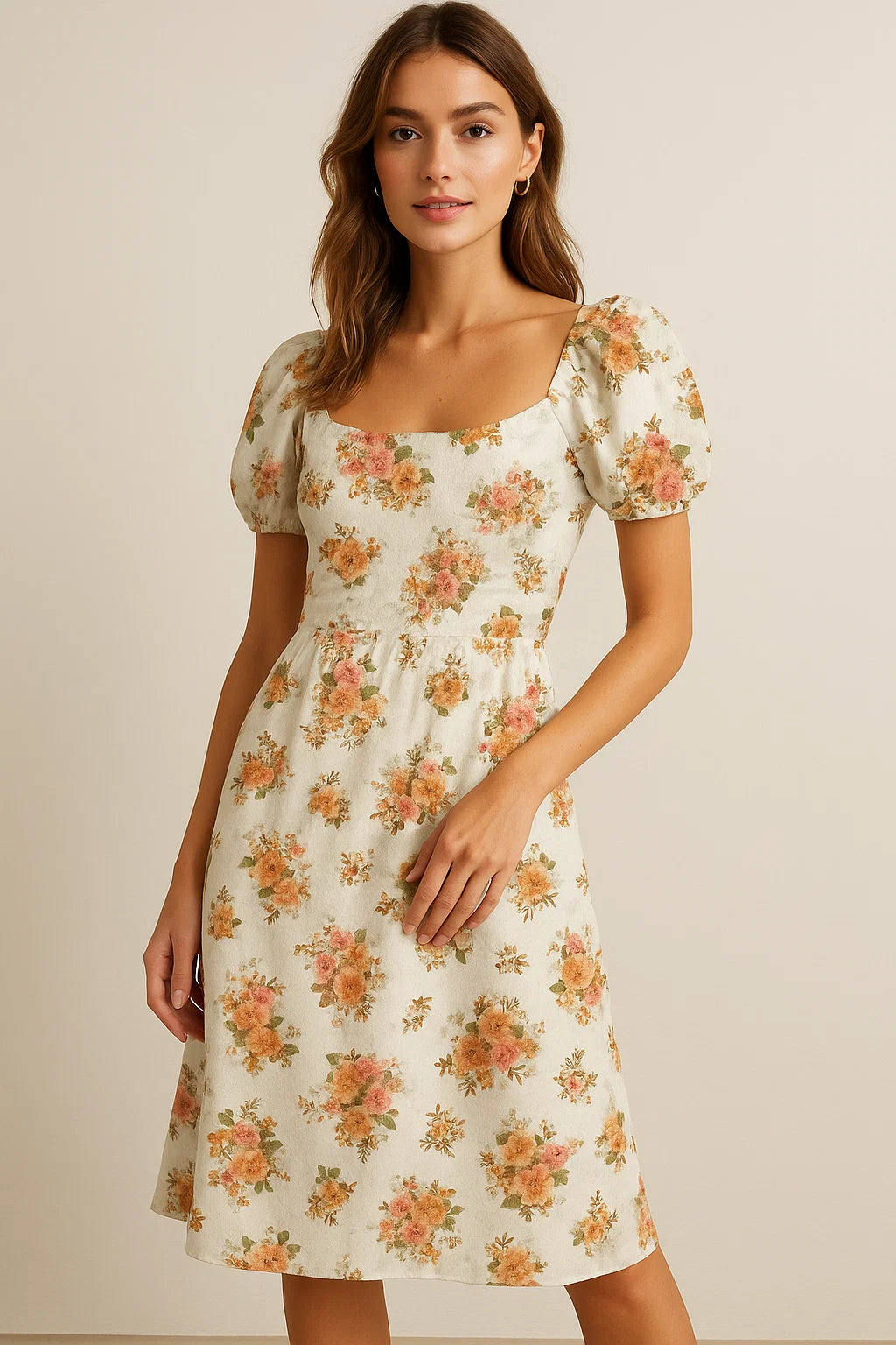 Classic Multicolor Roses With Leaves Digital Printed Fabric - Weightless