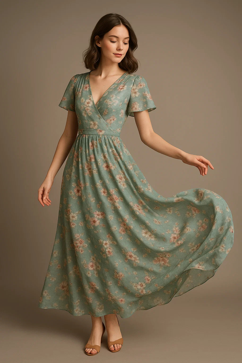 Periwinkle Floral Spring Flower Digital Printed Fabric - Weightless