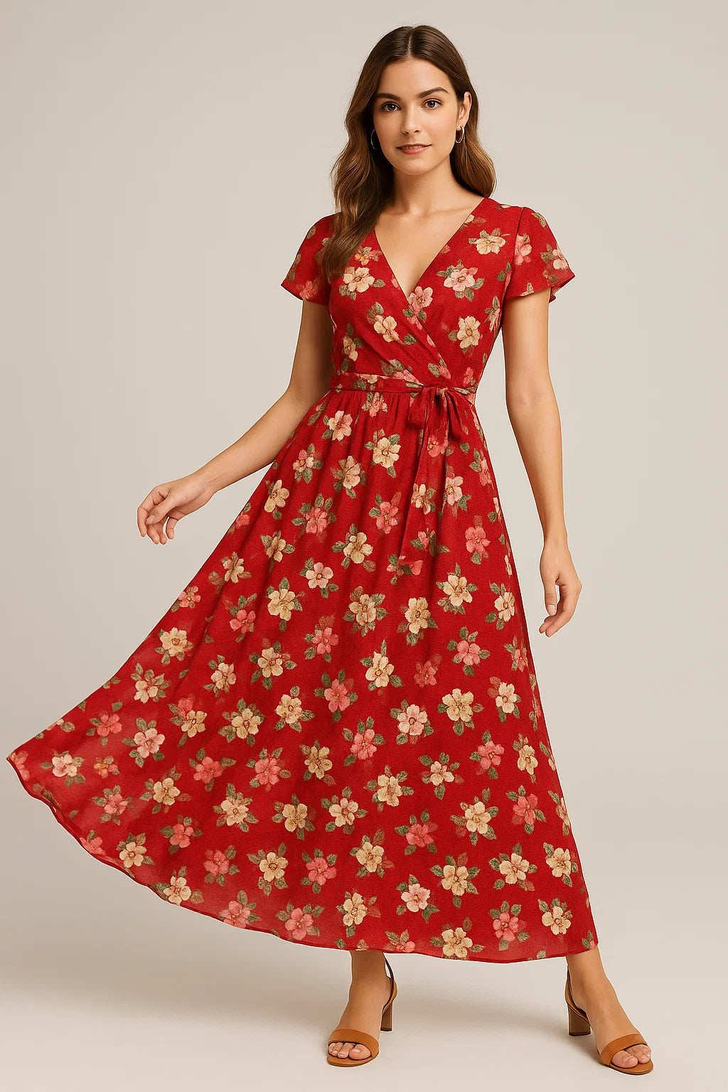 Big Narcissus Multi Colour Flower Digital Printed Fabric - Weightless