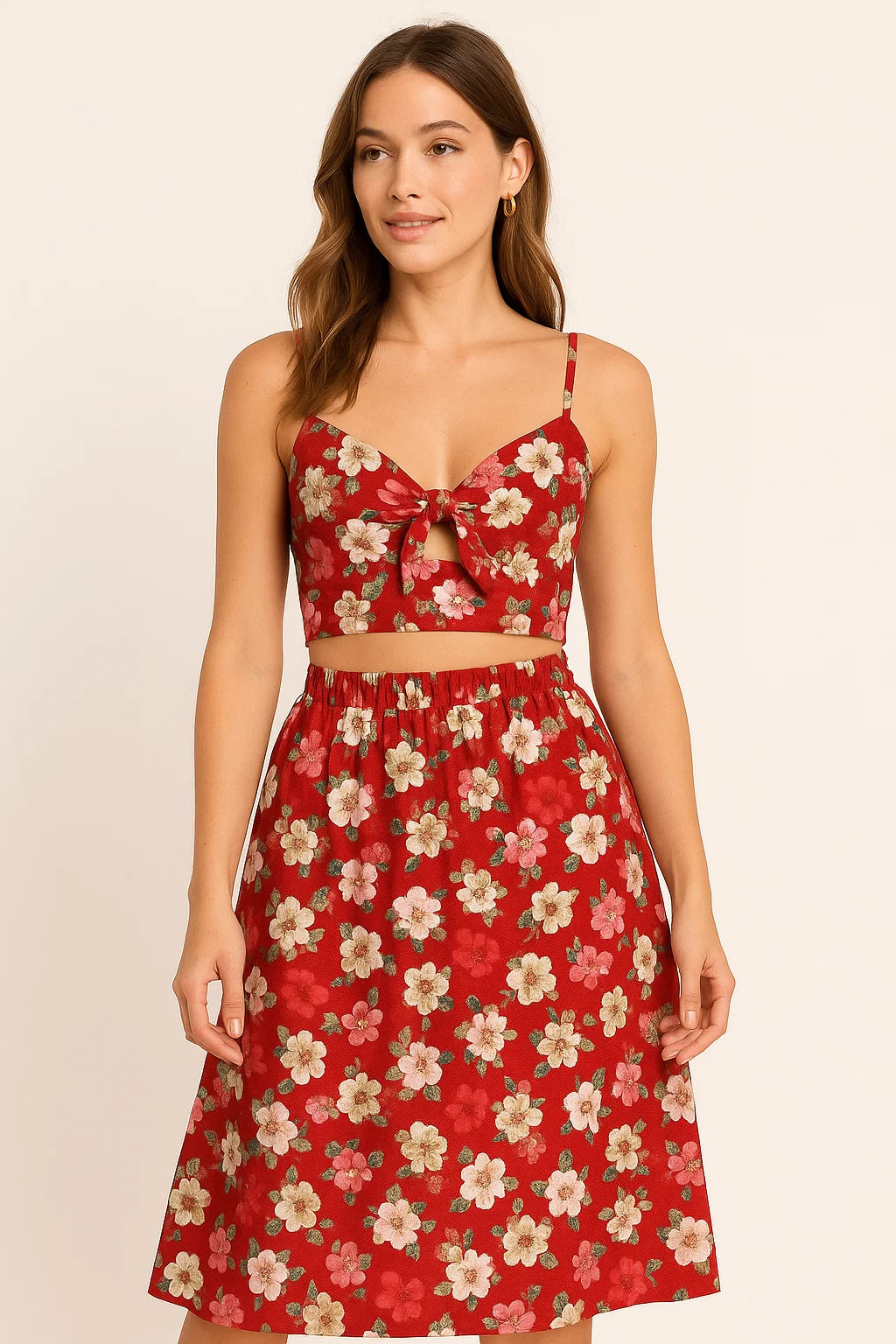 Big Narcissus Multi Colour Flower Digital Printed Fabric - Weightless