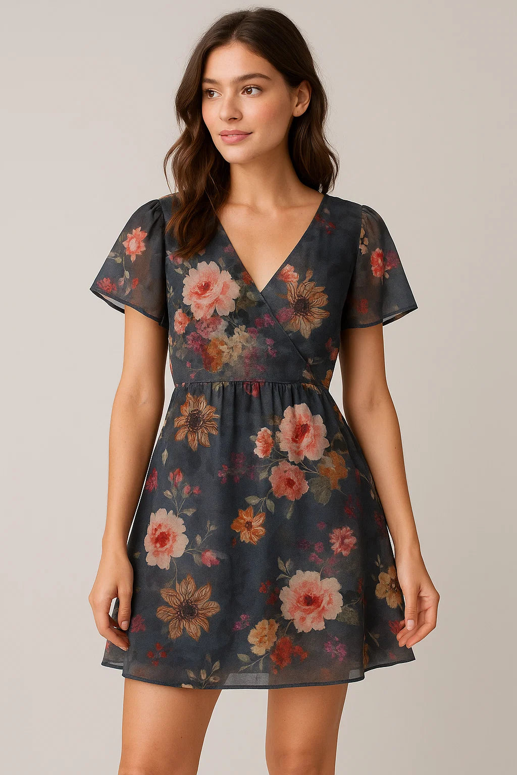 Morden Peony Watercolour Art Digital Printed Fabric - Weightless