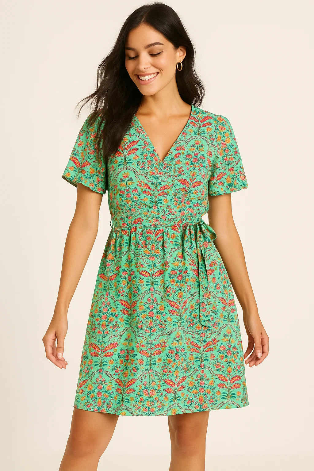 Morden Paint Of Art Multicolour Digital Printed Fabric - Weightless