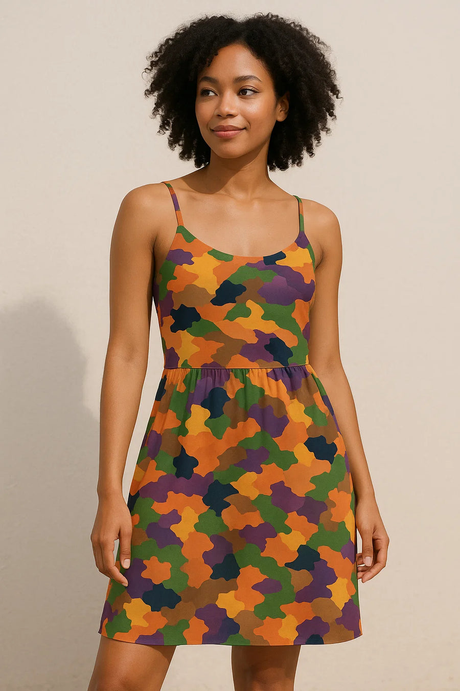 Abstract Colourful Paint Art Digital Printed Fabric - Weightless