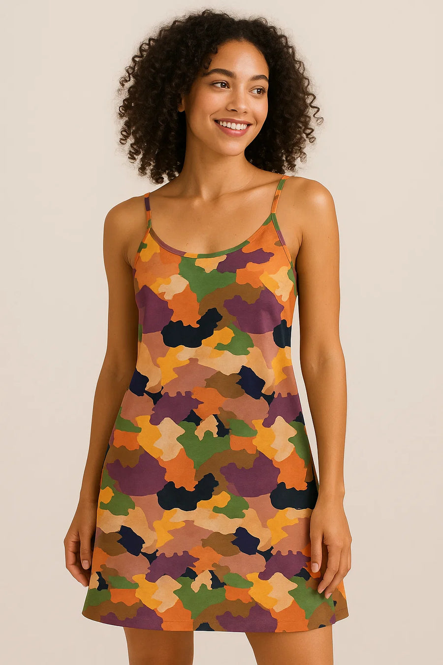 Abstract Colourful Paint Art Digital Printed Fabric - Weightless