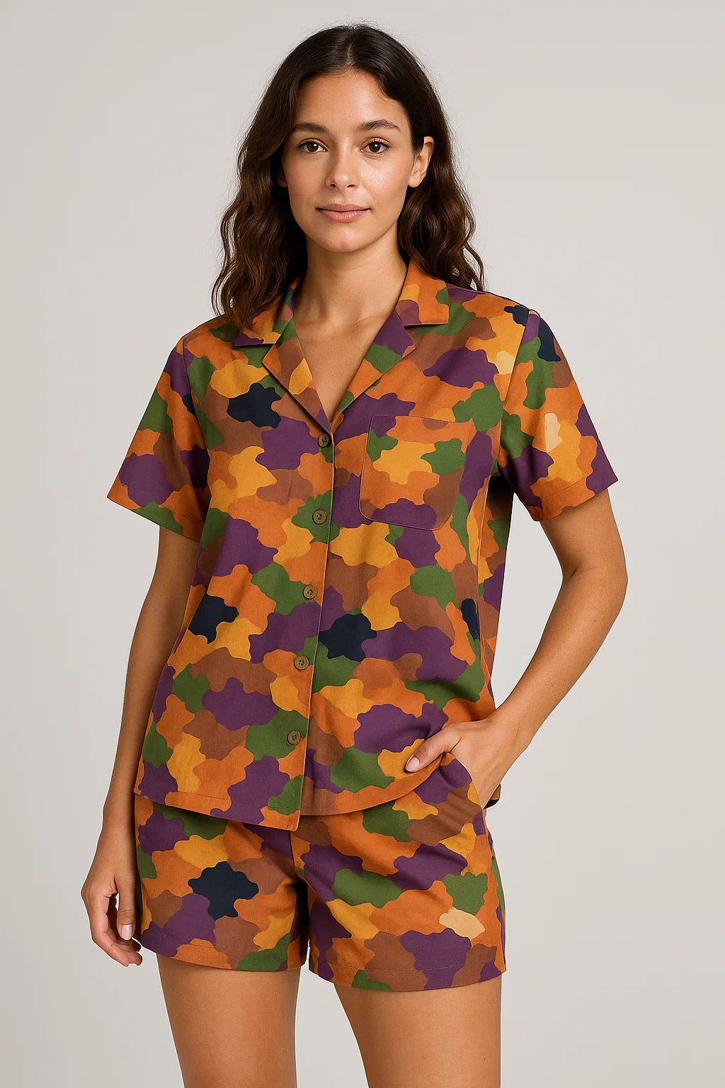 Abstract Colourful Paint Art Digital Printed Fabric - Weightless