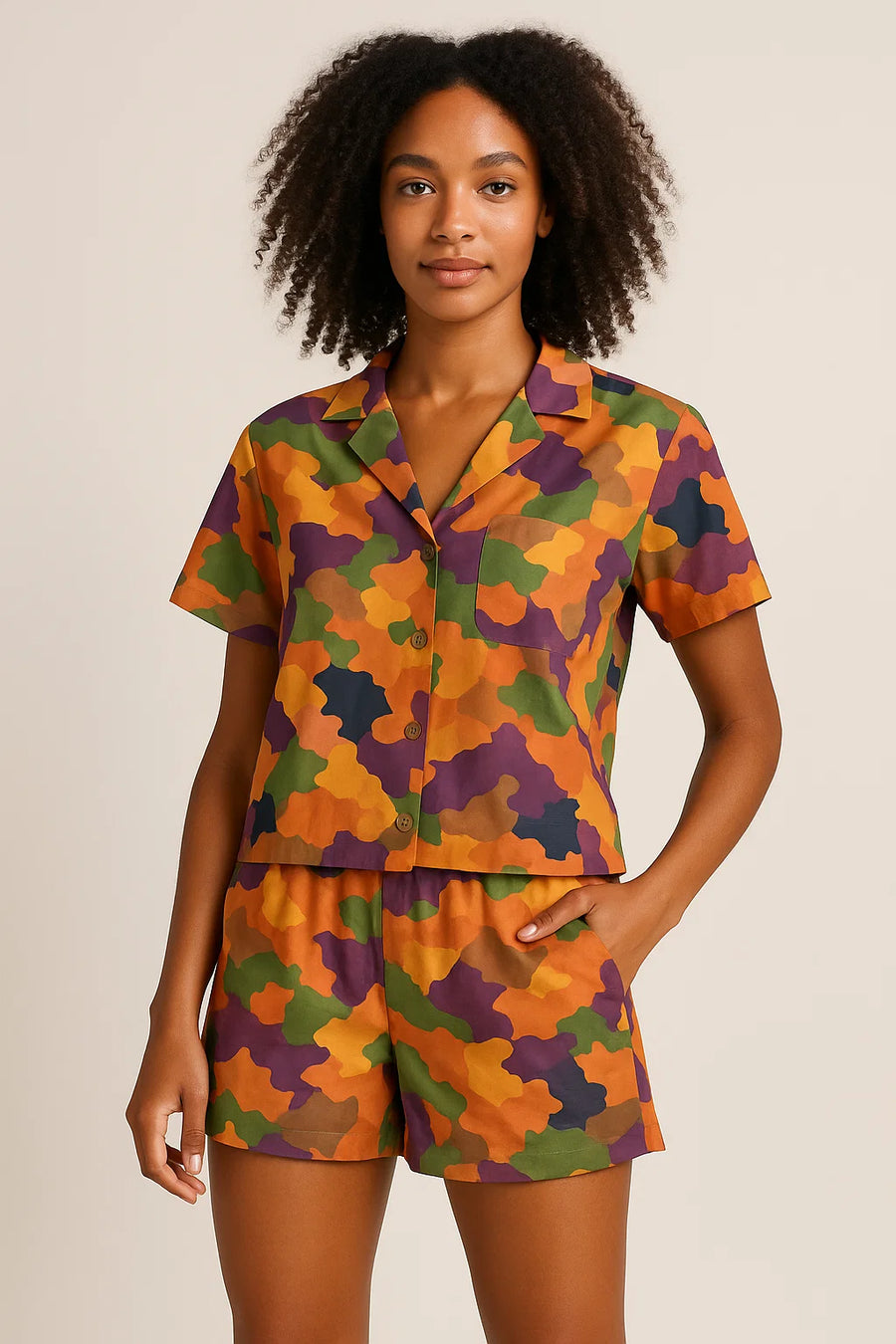 Abstract Colourful Paint Art Digital Printed Fabric - Weightless