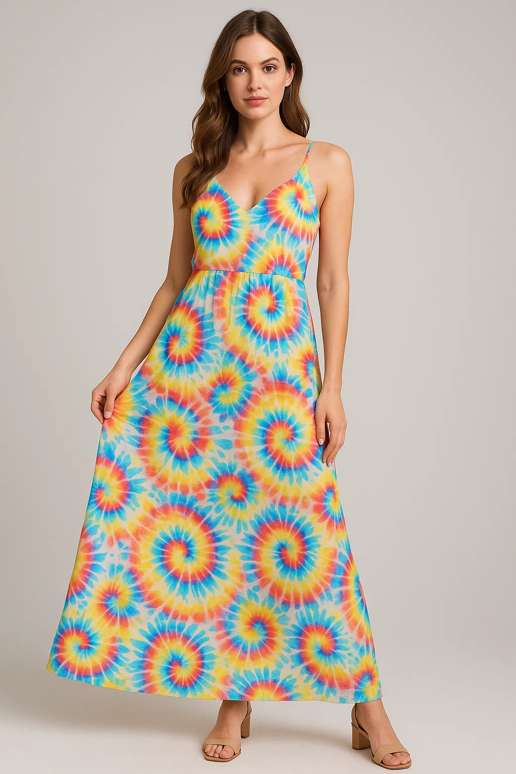 Rainbow Rounded Gradient Digital Printed Fabric - Weightless