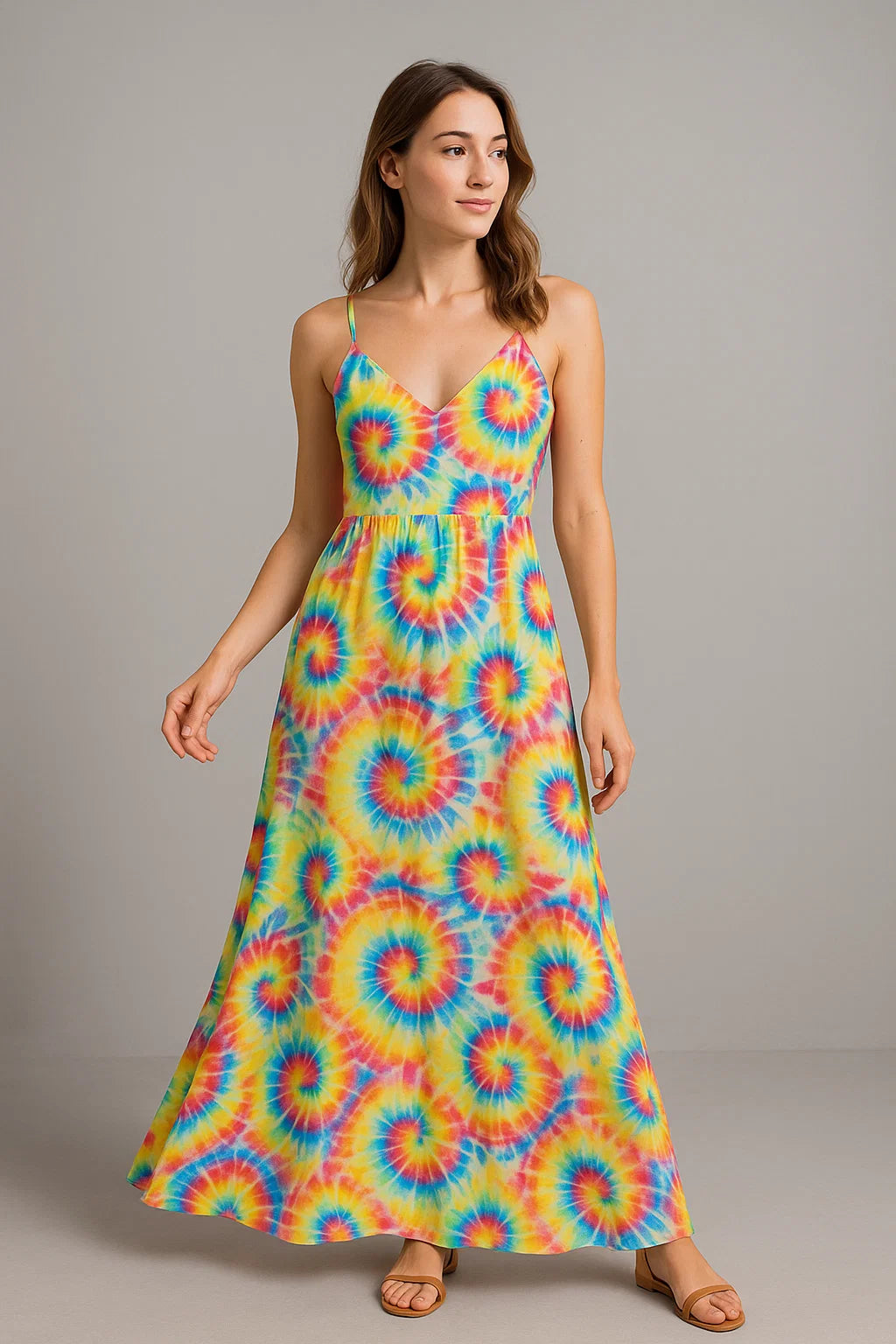 Rainbow Rounded Gradient Digital Printed Fabric - Weightless