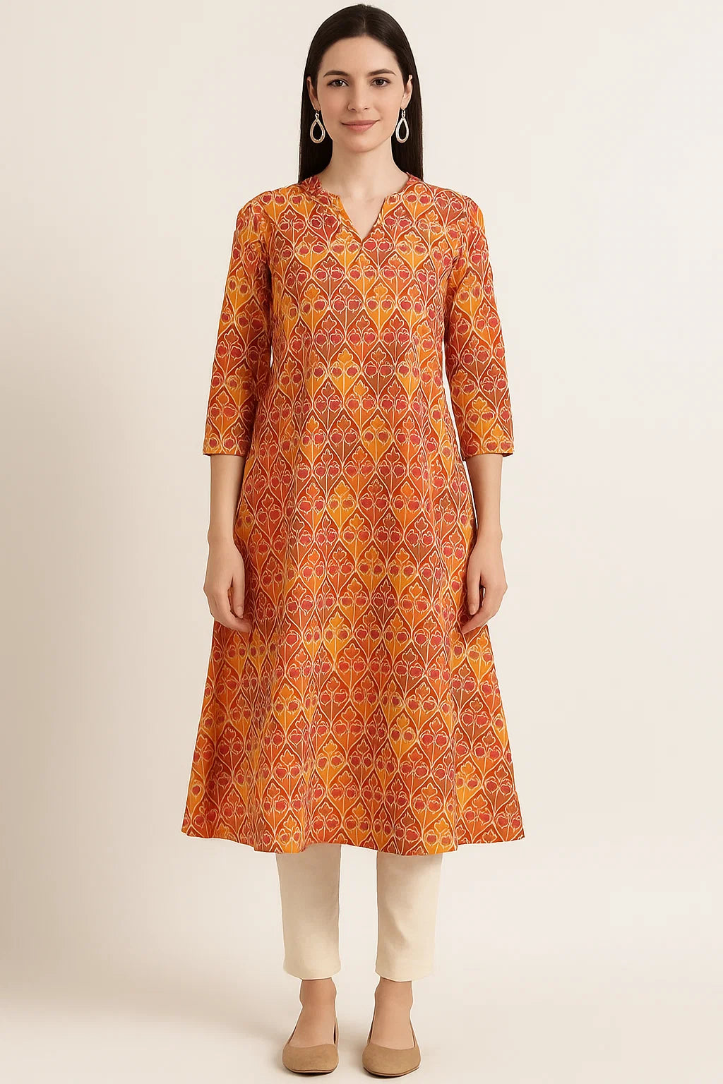 Little Three Colour Allamanda Flower Digital Printed Fabric - Weightless