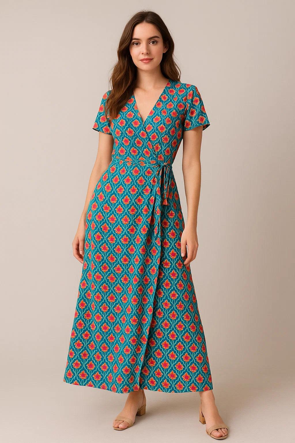 Tiny Decorative Allamanda Multicolour Digital Printed Fabric - Weightless