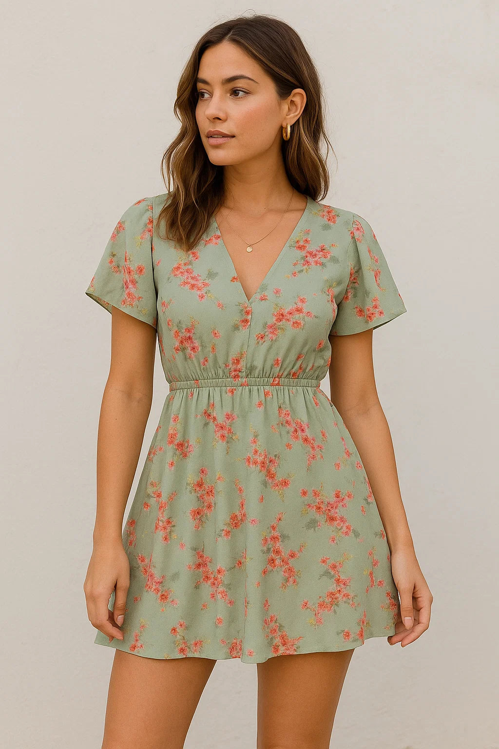 Lovely Purple Violet Flower Digital Printed Fabric - Weightless