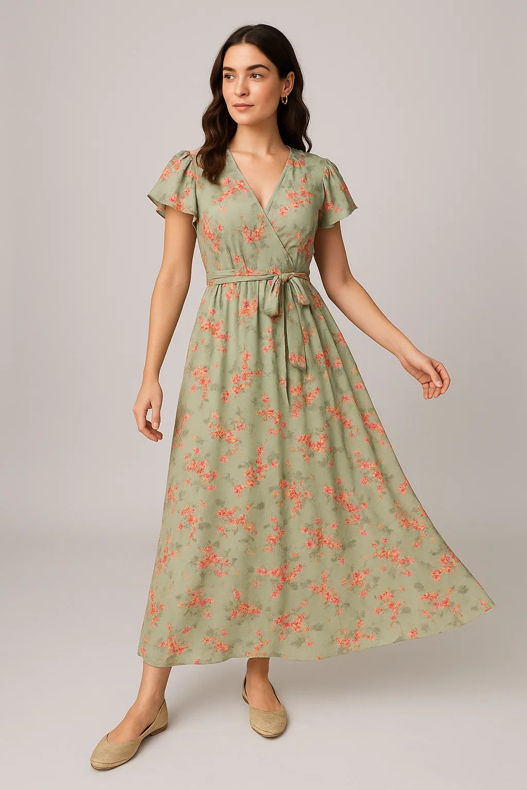 Lovely Purple Violet Flower Digital Printed Fabric - Weightless