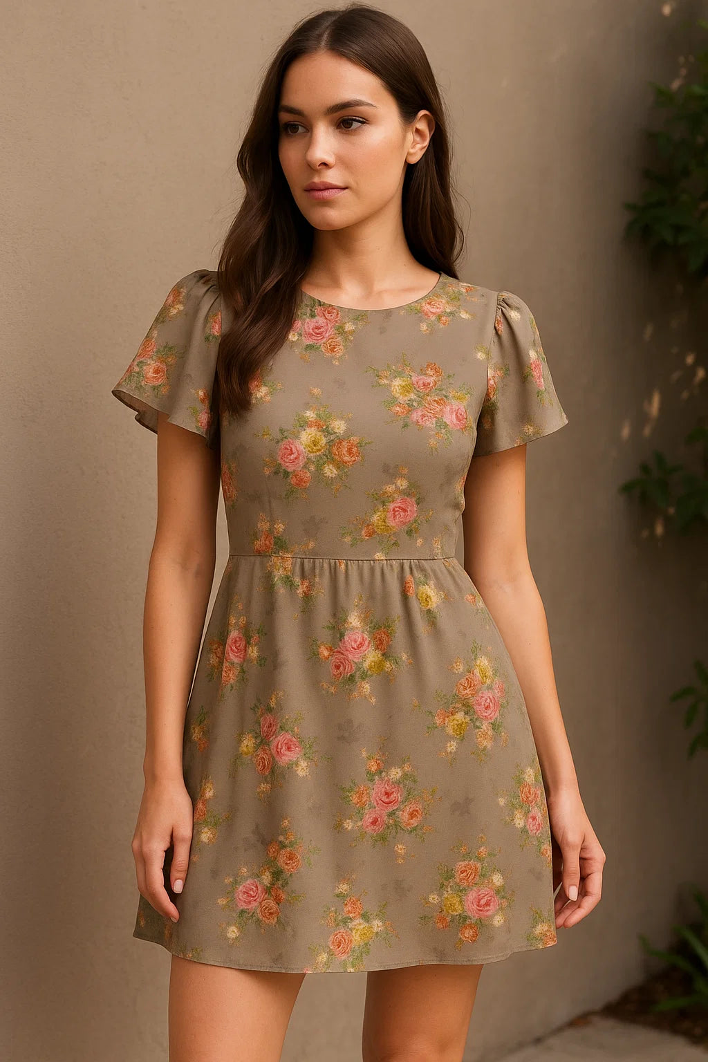 Lovely Yellow Roses With Jasmin Digital Printed Fabric - Weightless