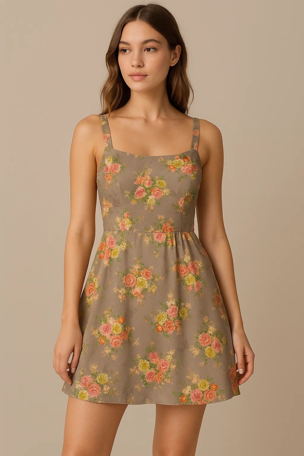 Lovely Yellow Roses With Jasmin Digital Printed Fabric - Weightless