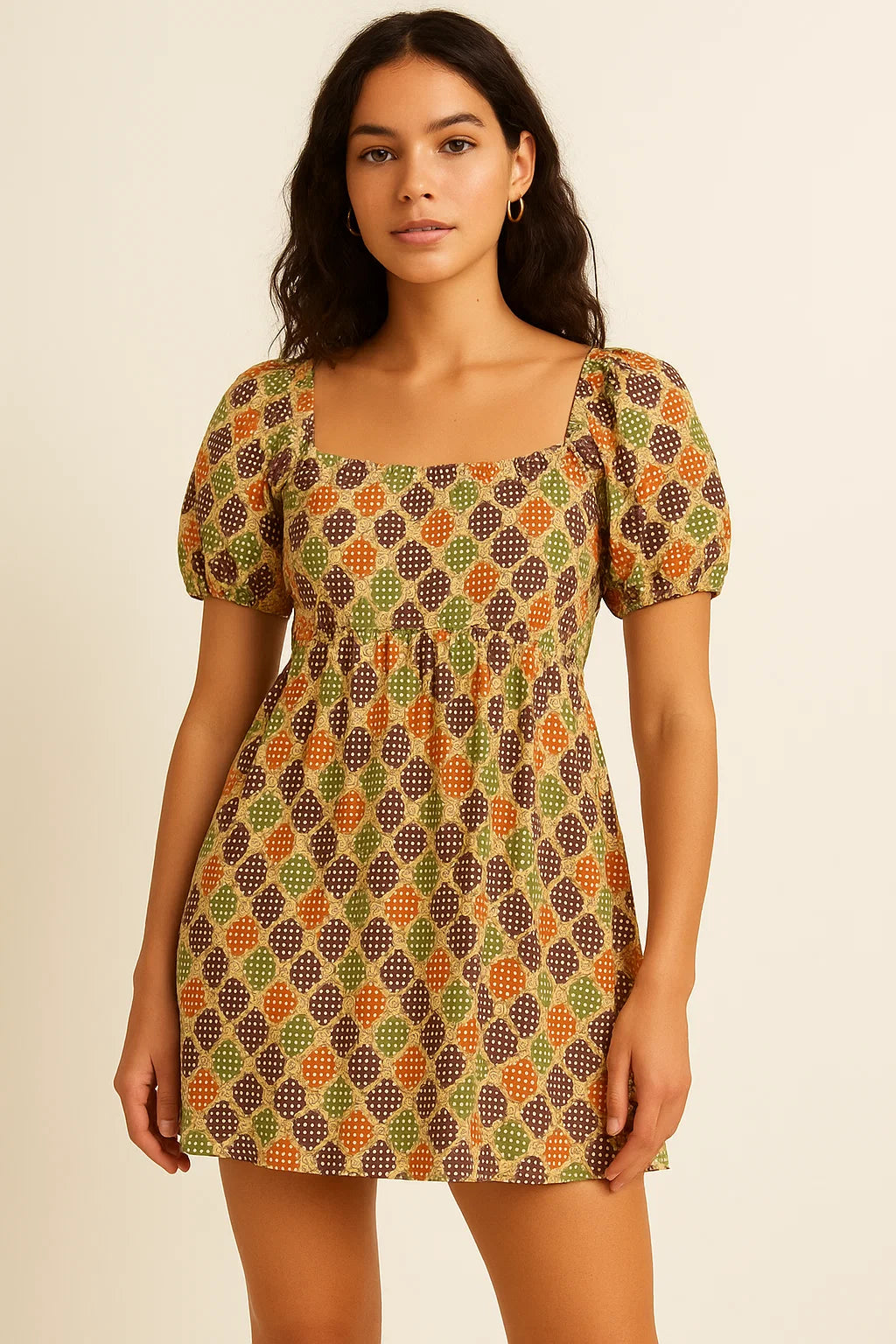 Seamless Honeycomb Repeat Pattern Digital Printed Fabric - Weightless