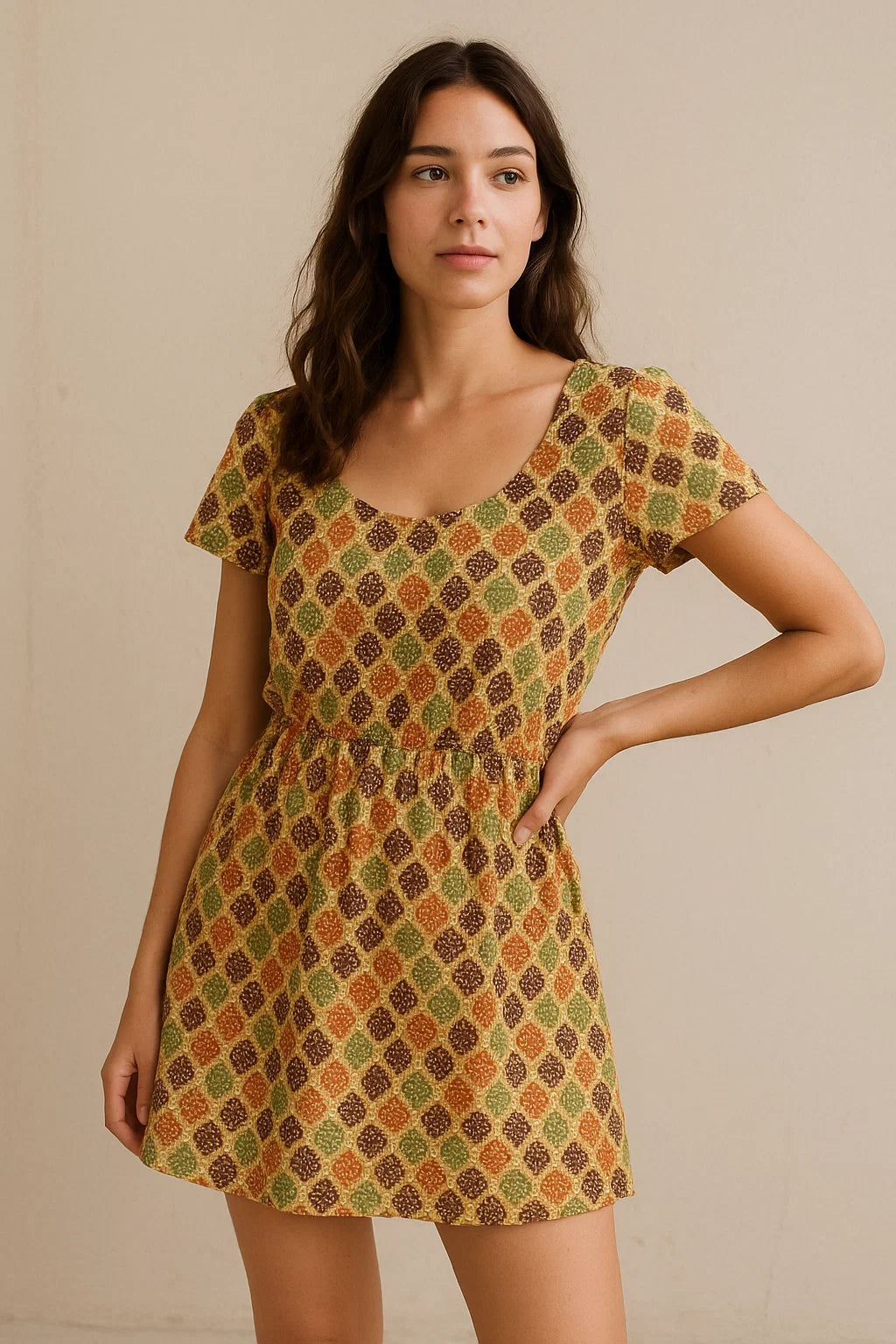 Seamless Honeycomb Repeat Pattern Digital Printed Fabric - Weightless