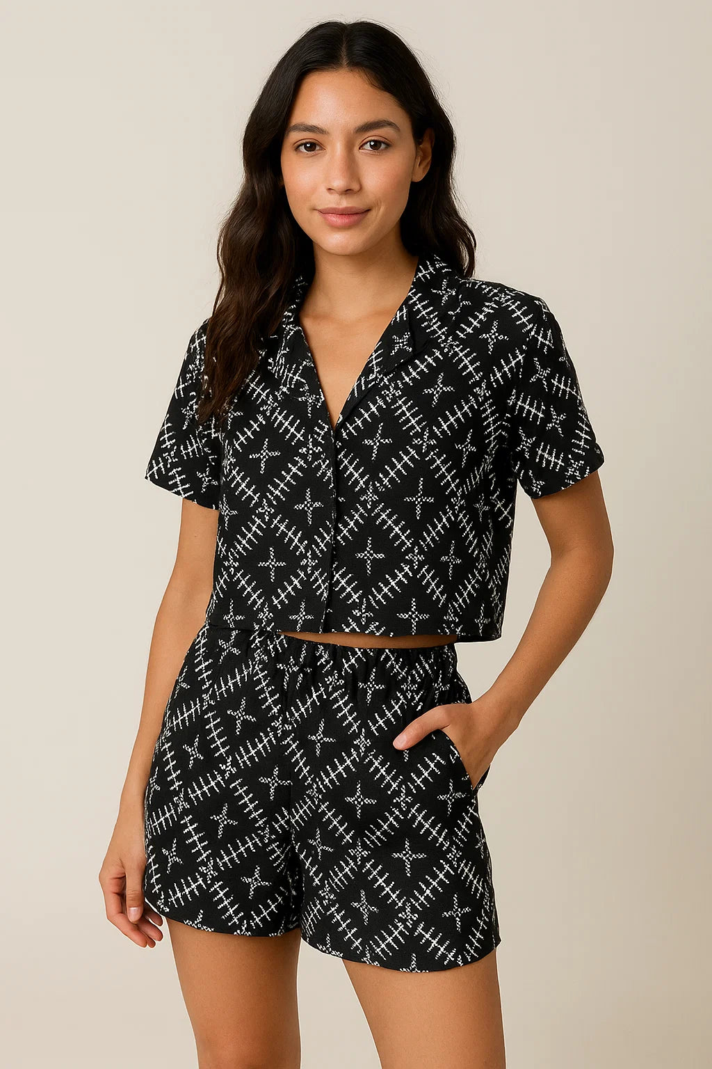 Morden Digital Art Of Doted Lining Digital Printed Fabric - Weightless