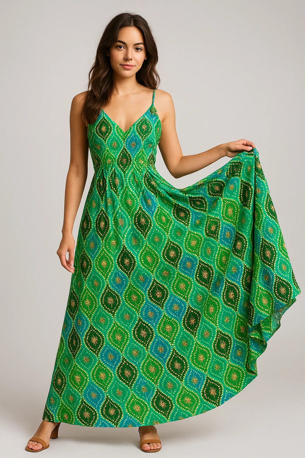 Seamless Ogee Tiny Doted Digital Printed Fabric - Weightless