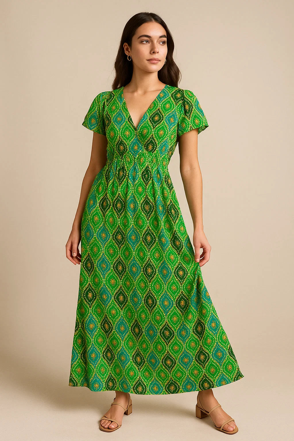 Seamless Ogee Tiny Doted Digital Printed Fabric - Weightless