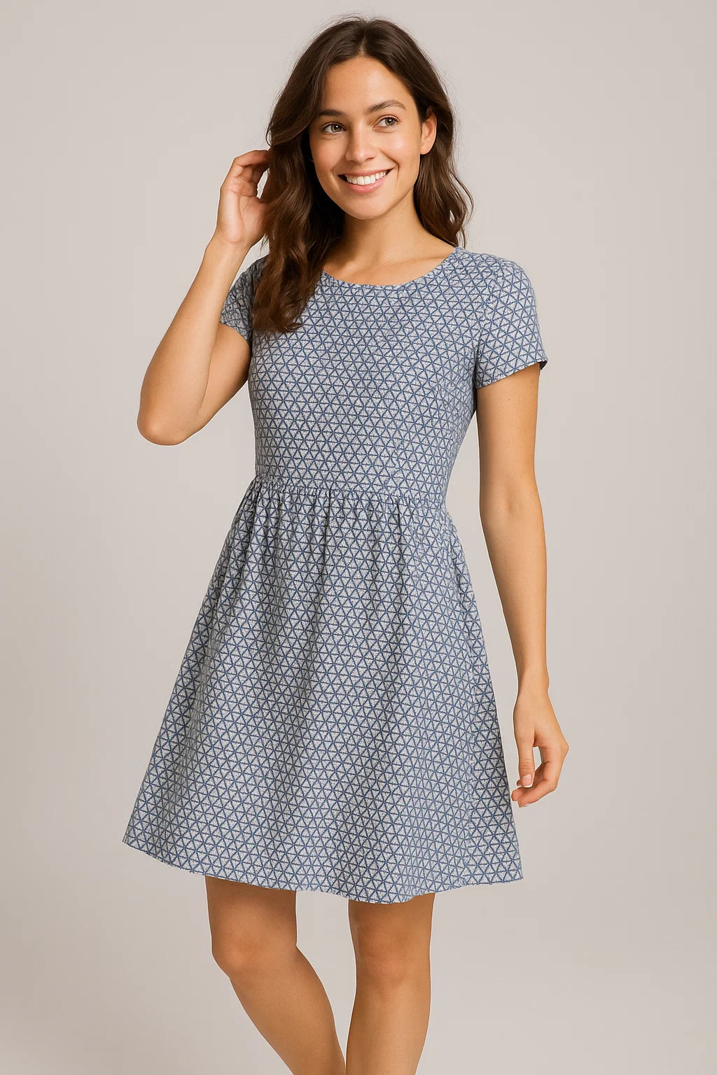 Creative Morden Abstract Hexagon Digital Printed Fabric - Weightless