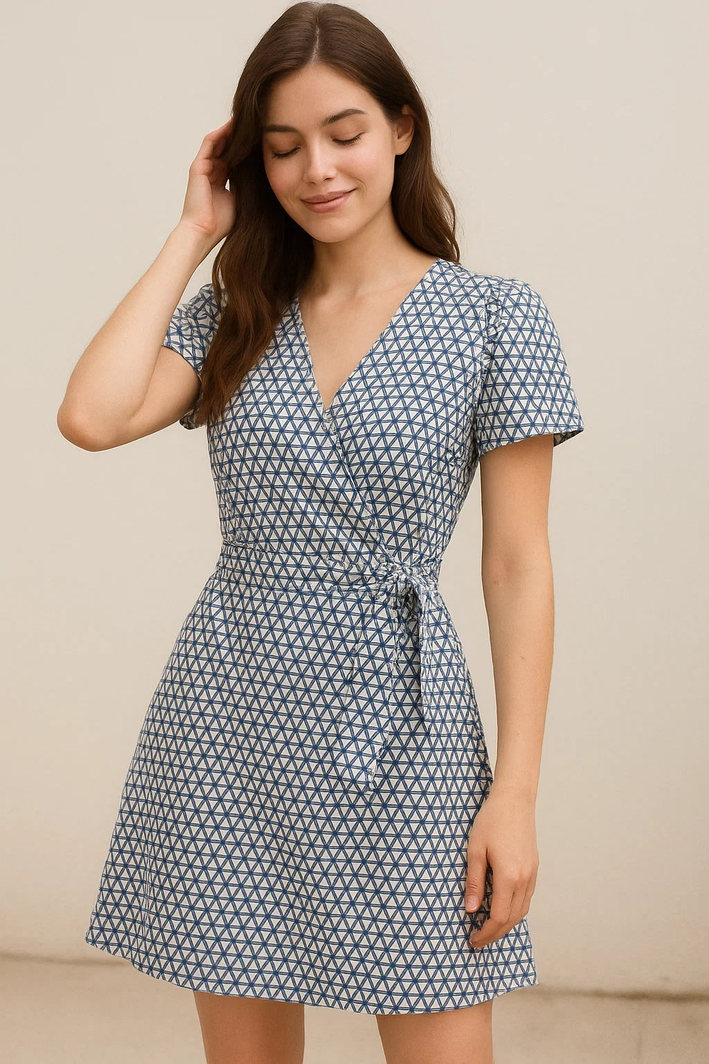 Creative Morden Abstract Hexagon Digital Printed Fabric - Weightless