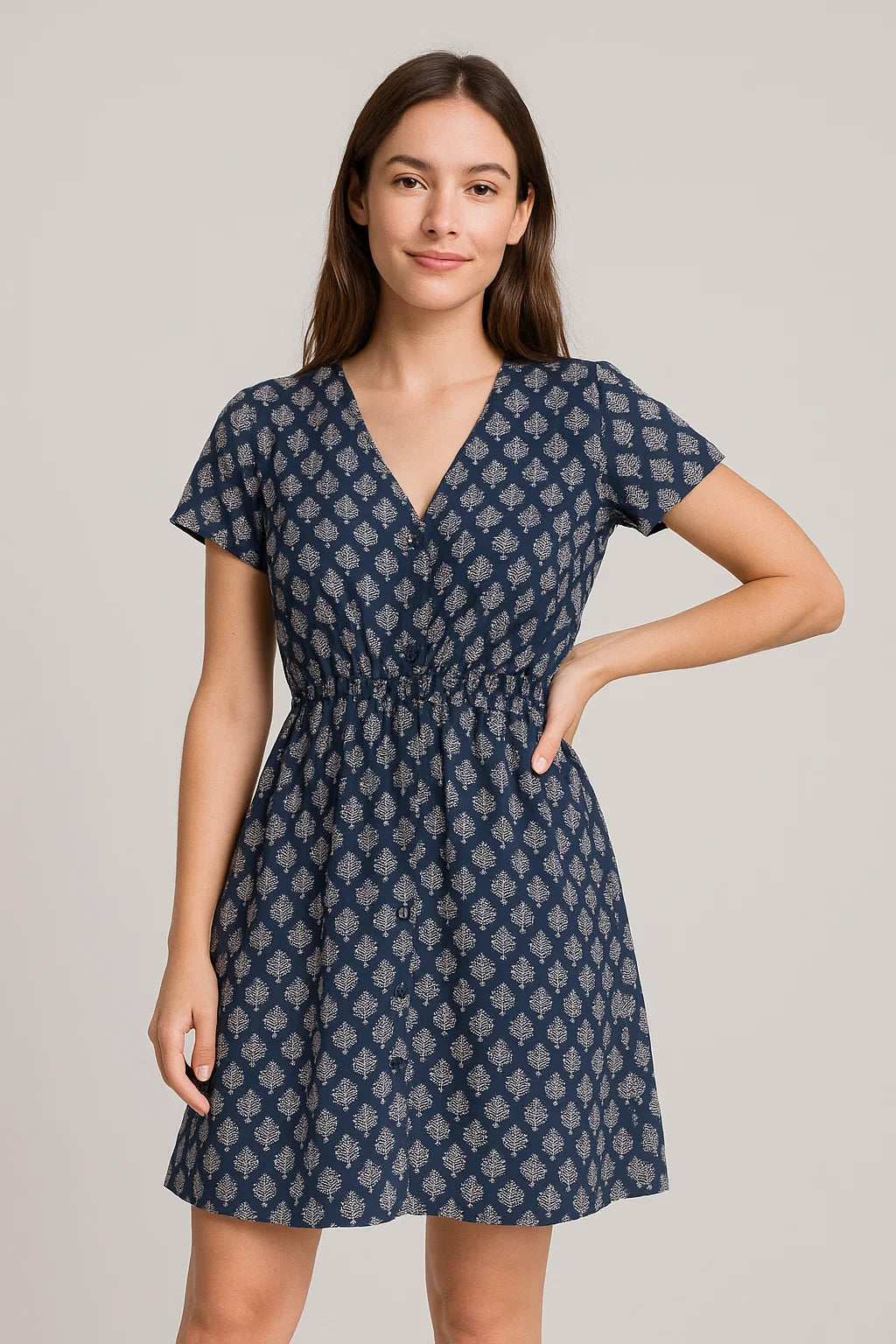 Summer Green Spring Colour Flower Digital Printed Fabric - Weightless