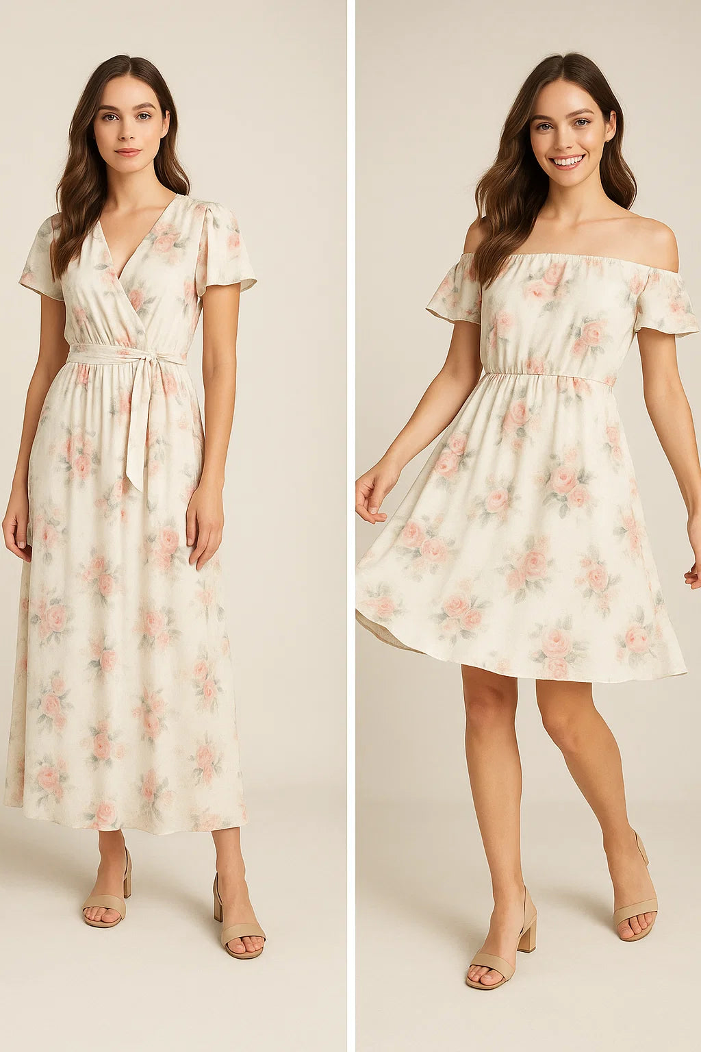 Beautiful Summer Peony Bunch Digital Printed Fabric - Weightless