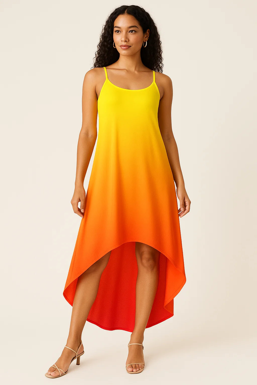 Decorative Yellow Gradient Combo Digital Printed Fabric - Weightless