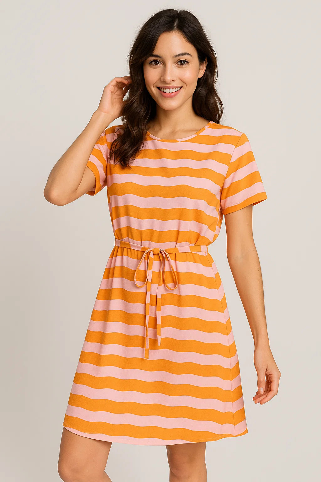 Barcode Stripe Waving Patterns Digital Printed Fabric - Weightless