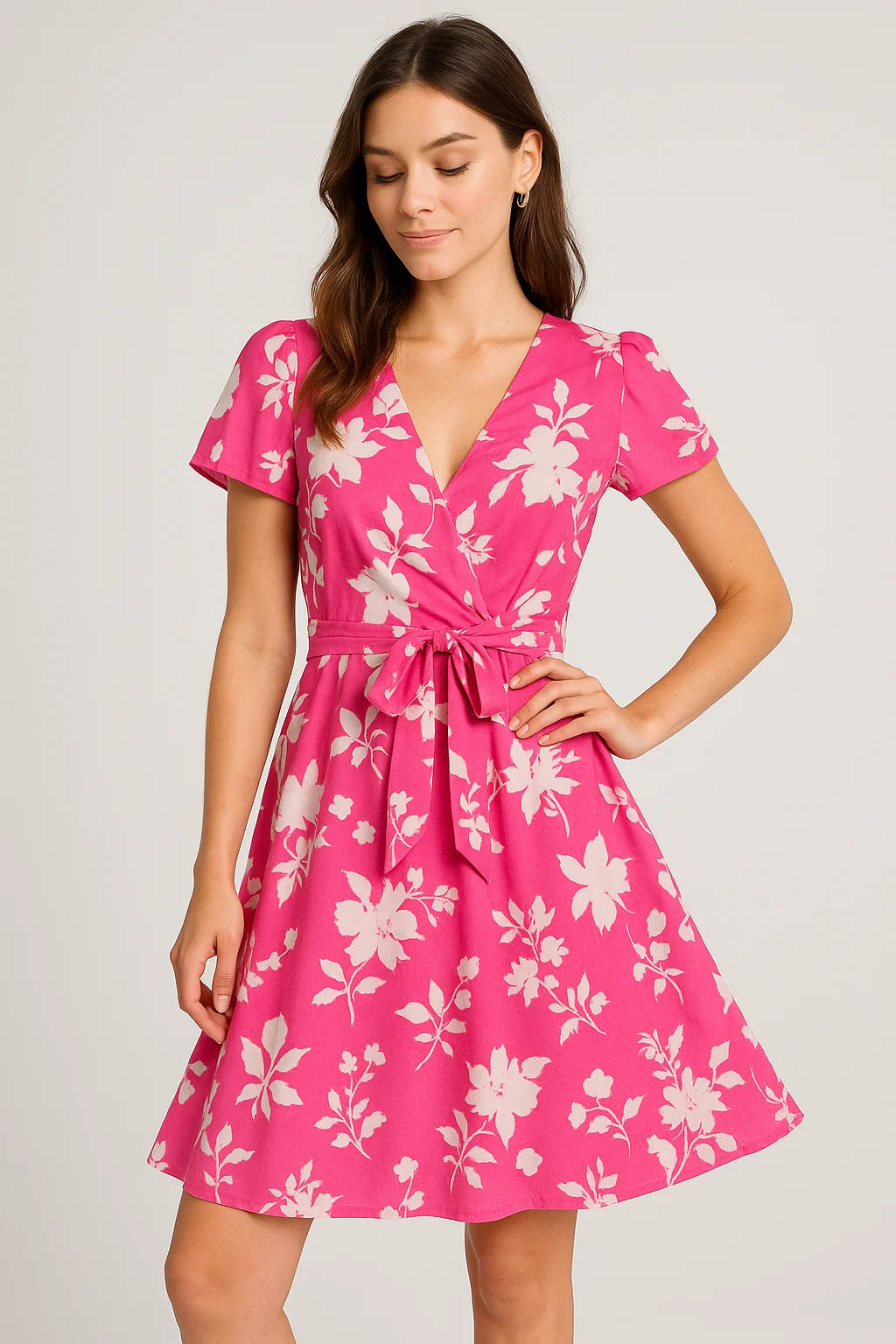 Vintage Old Spoted Flower Digital Printed Fabric - Weightless