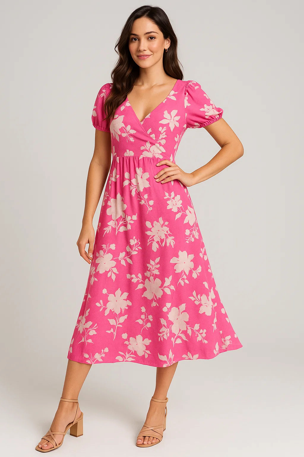 Vintage Old Spoted Flower Digital Printed Fabric - Weightless