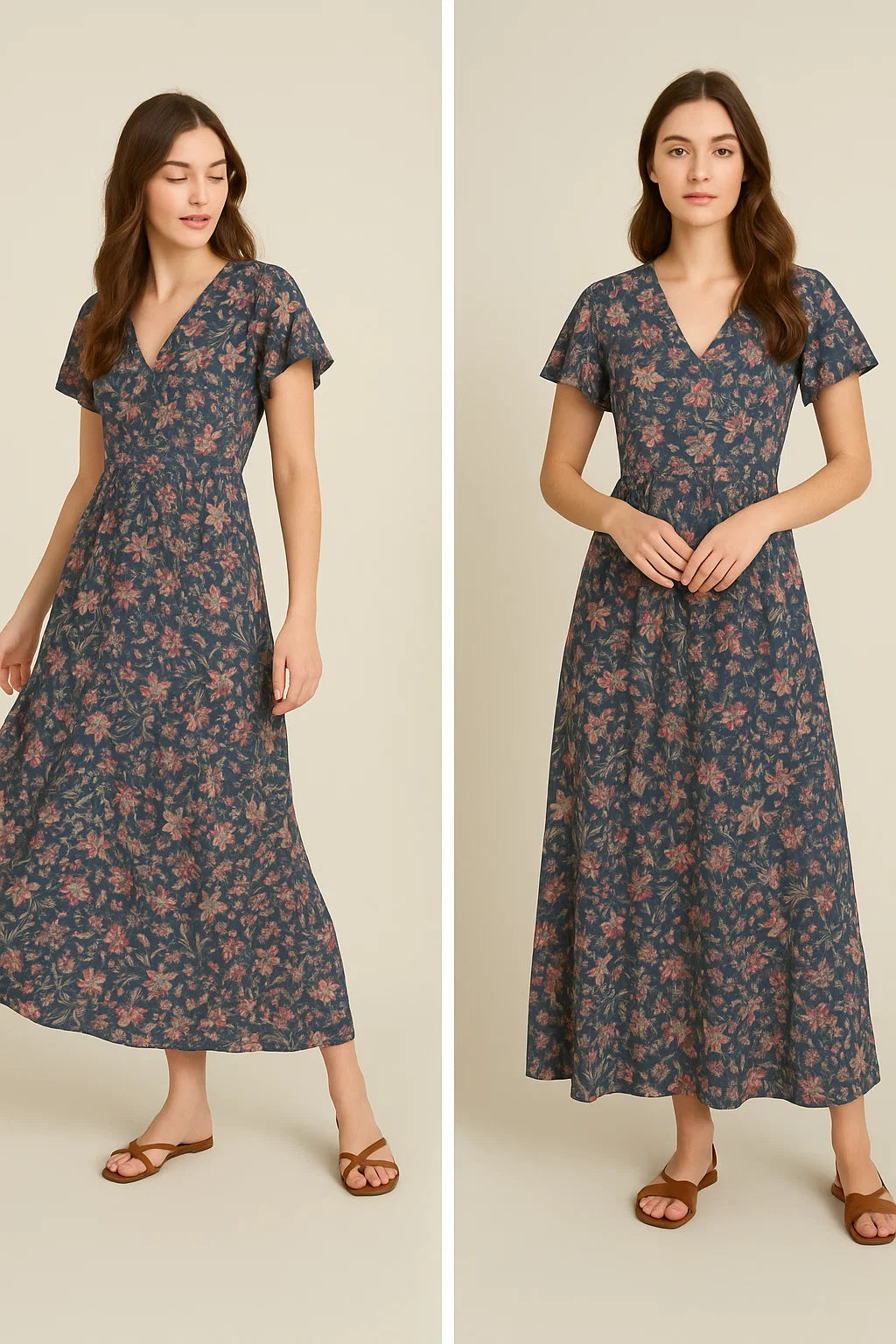 Decorative Jacobean Bluish Digital Printed Fabric - Weightless