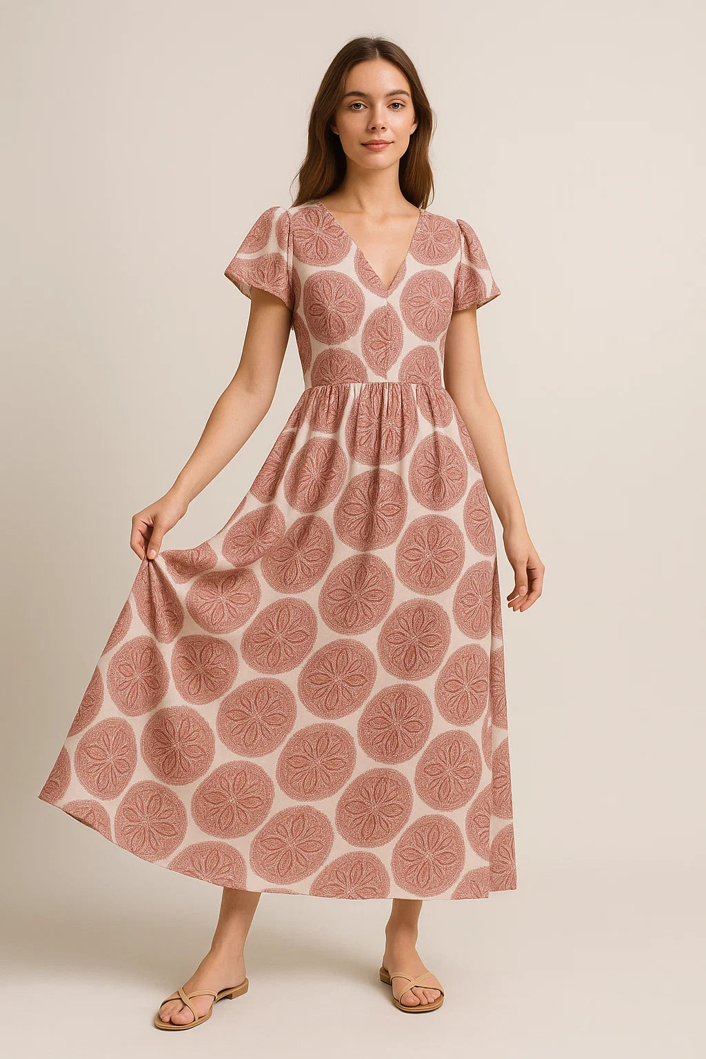 Oriental Paisley Patterns Digital Printed Fabric - Weightless