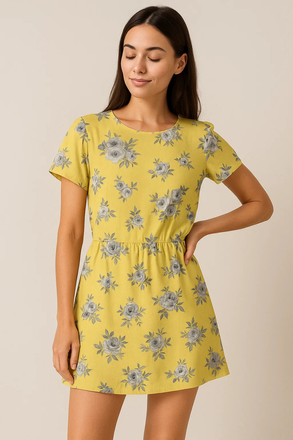 Vintage Art Of Flower Digital Printed Fabric - Weightless