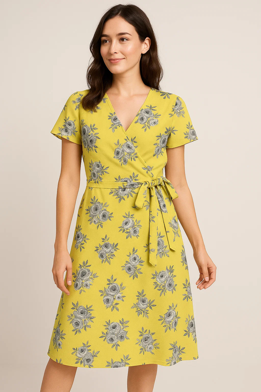 Vintage Art Of Flower Digital Printed Fabric - Weightless