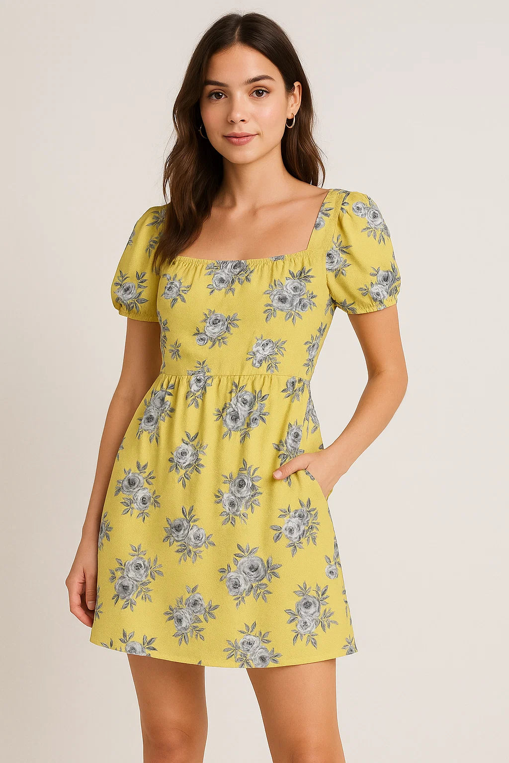 Vintage Art Of Flower Digital Printed Fabric - Weightless