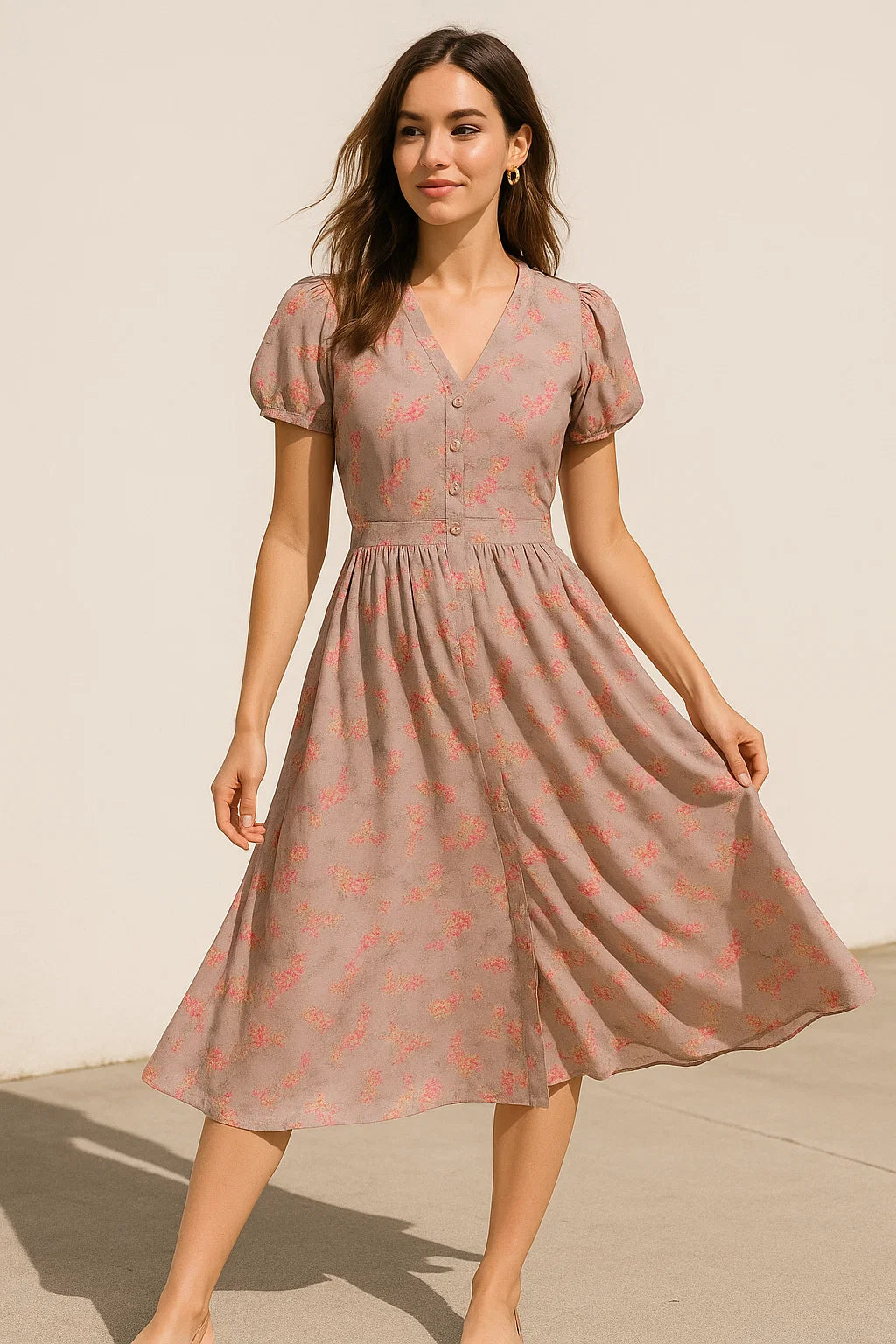 Ditsy Cool Summer Pattern Digital Printed Fabric - Weightless