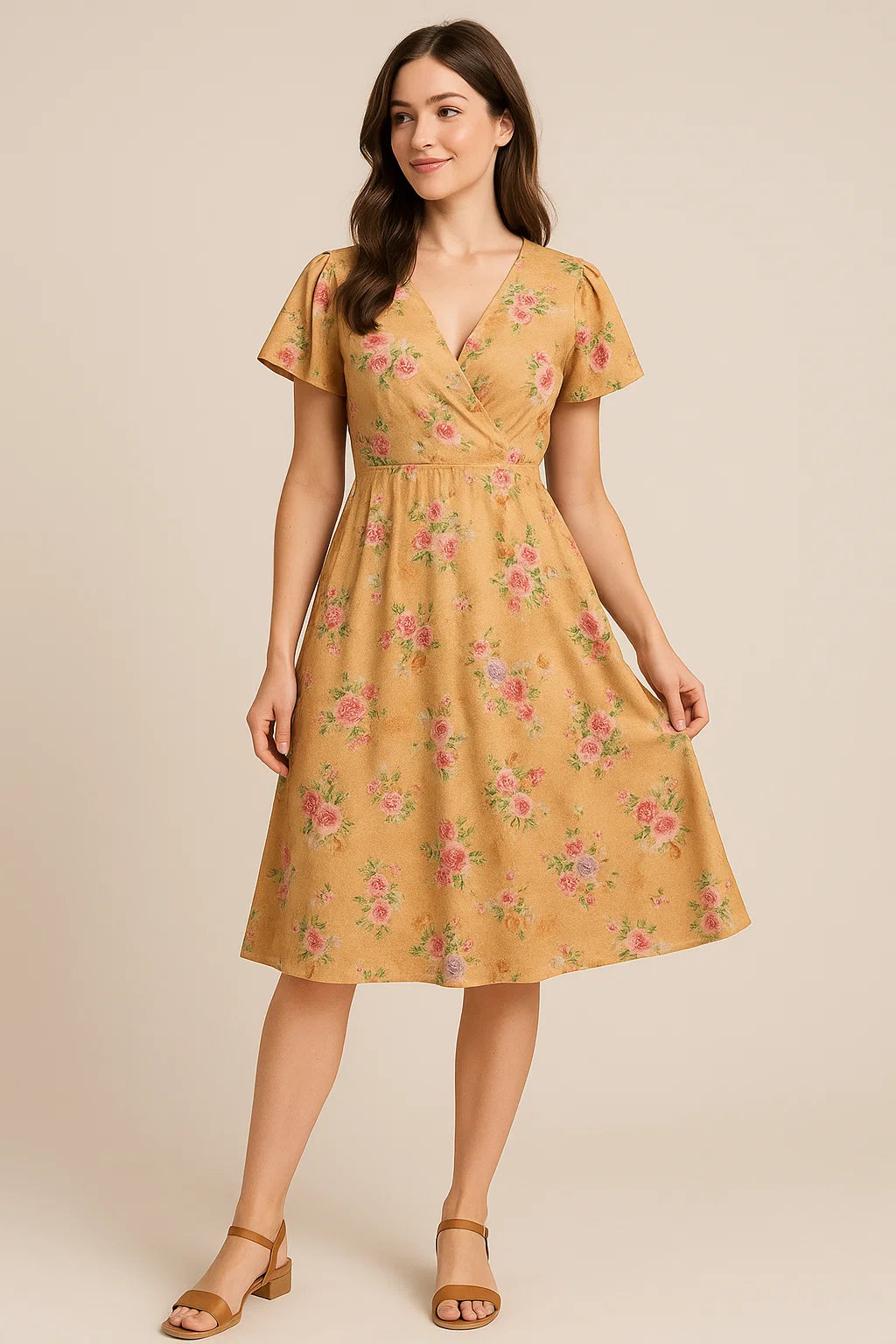 Chintz Pink Florish Flower Digital Printed Fabric - Weightless