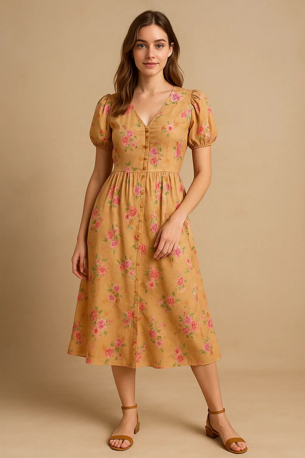 Chintz Pink Florish Flower Digital Printed Fabric - Weightless