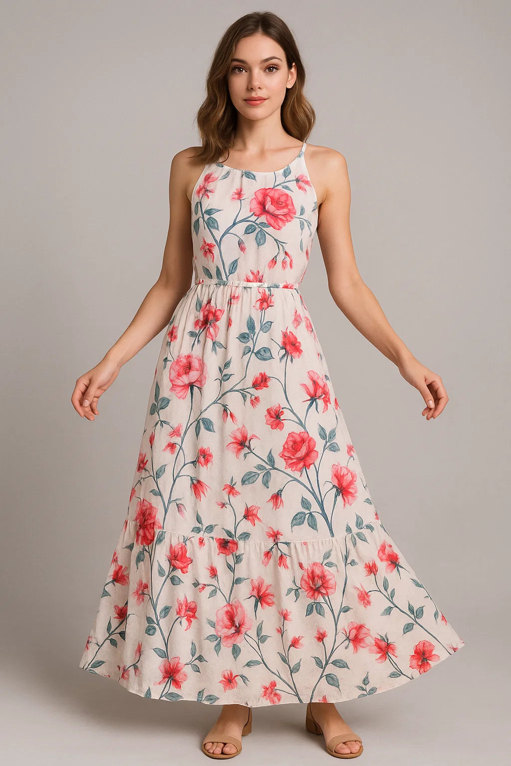 Beautiful Ditsy Red Rose With Lavender Rose  - Weightless