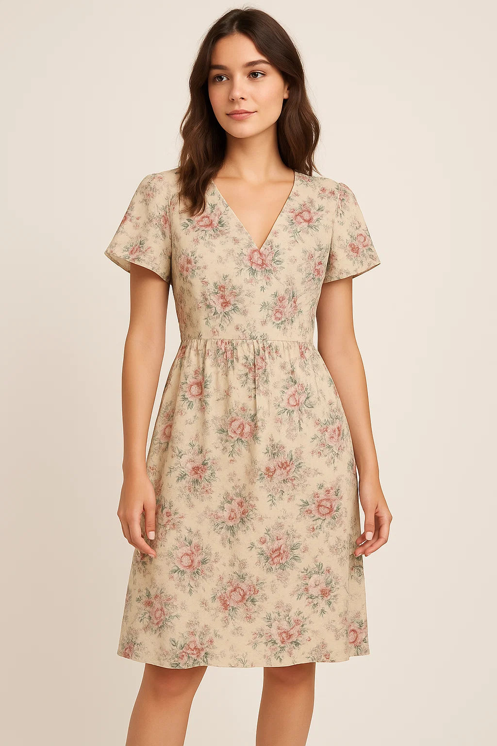 Big Floral Chintz Allover Digital Printed Fabric  - Weightless