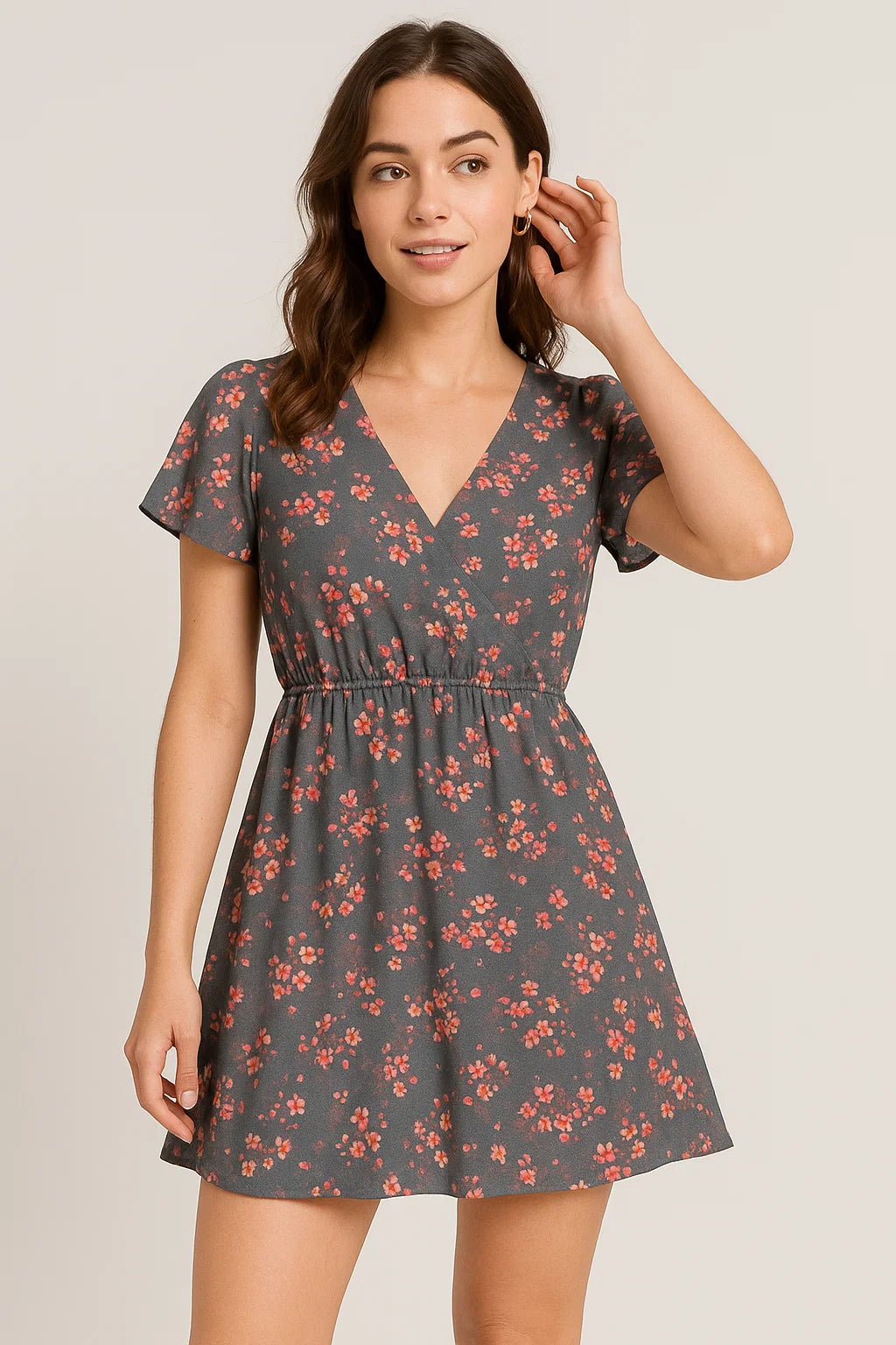 Pinkish Flower Bunch Repeat Digital Printed Fabric - Weightless