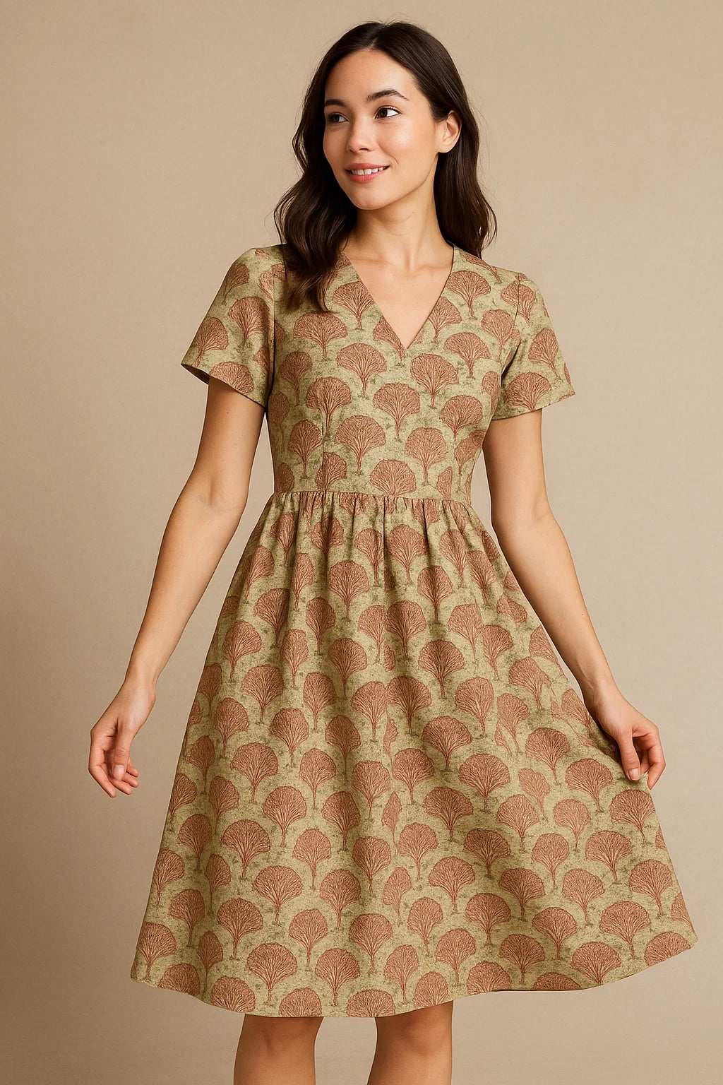 Flower Block Allover Digital Printed Fabric - Weightless