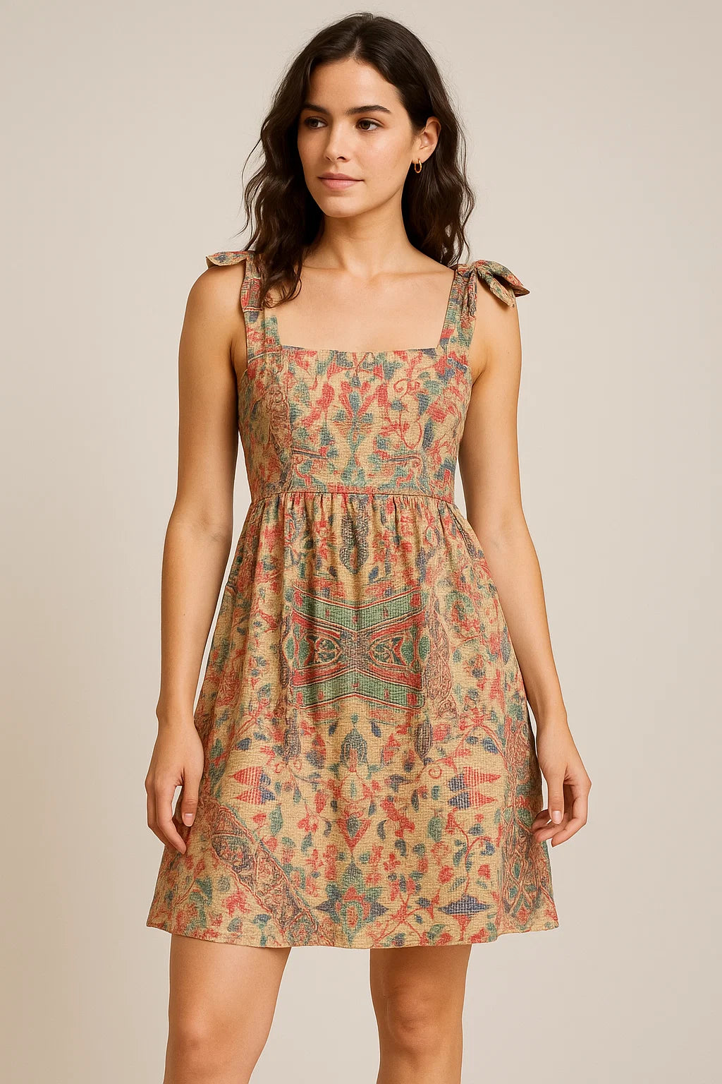 Damask Pattern Digital Printed Fabric