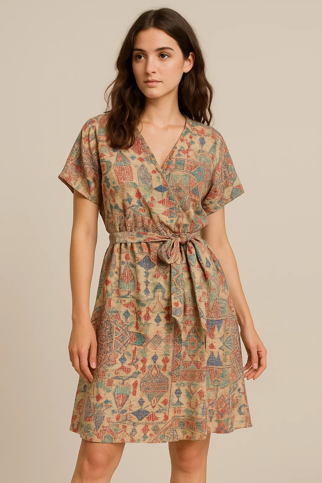 Damask Pattern Digital Printed Fabric