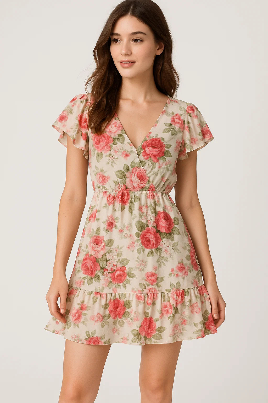 Beautiful Bunch of Roses Digital Printed Fabric