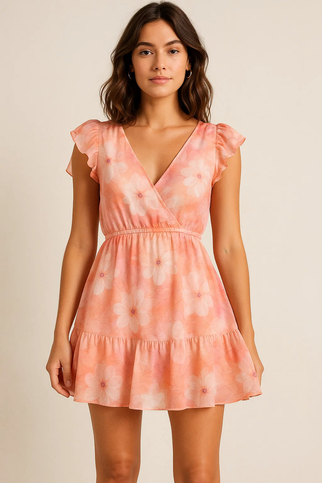 Beautiful Red Floral Digital Printed Fabric