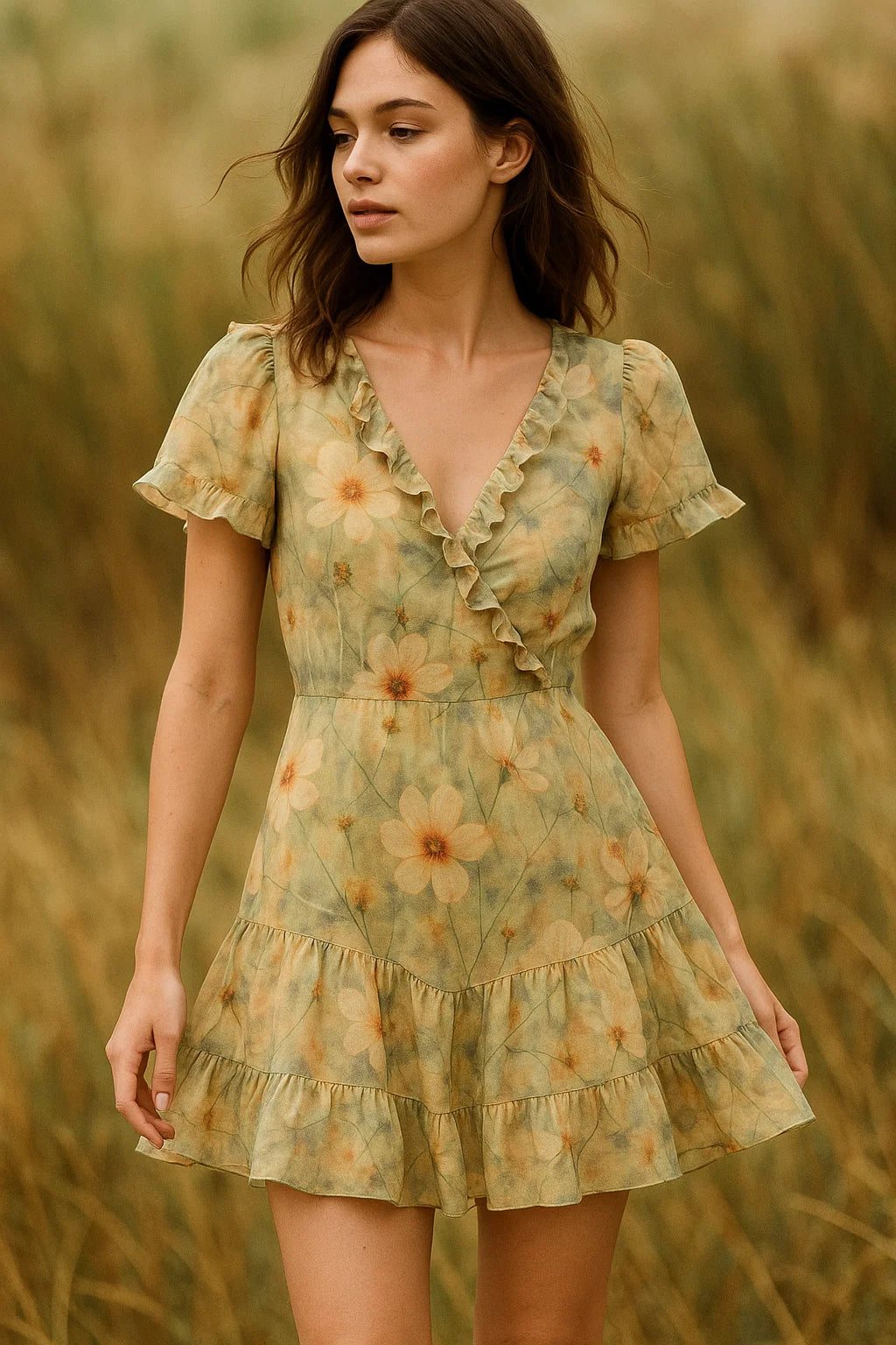 Beautiful Floral Garden Digital Printed Fabric