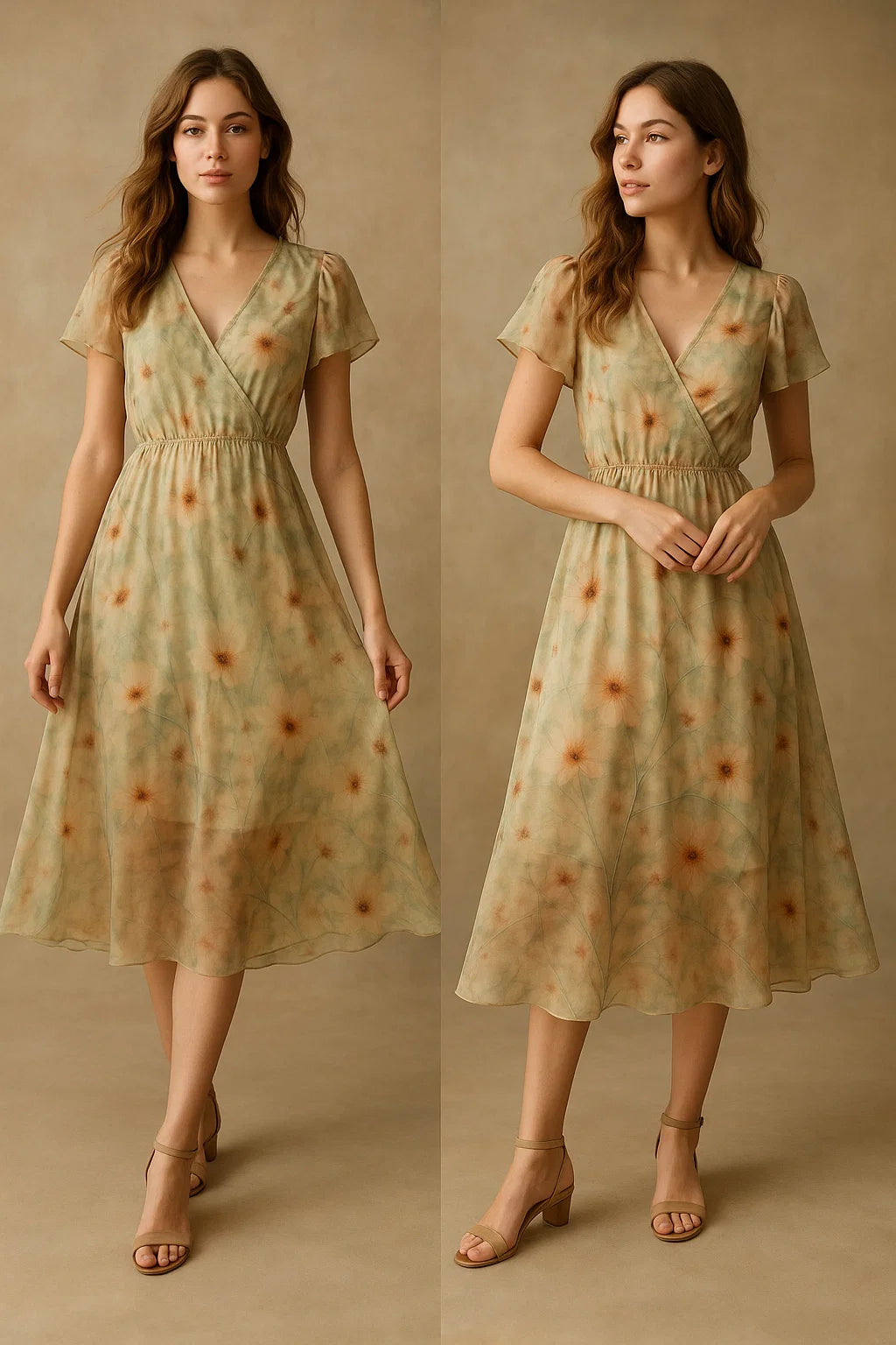 Beautiful Floral Garden Digital Printed Fabric