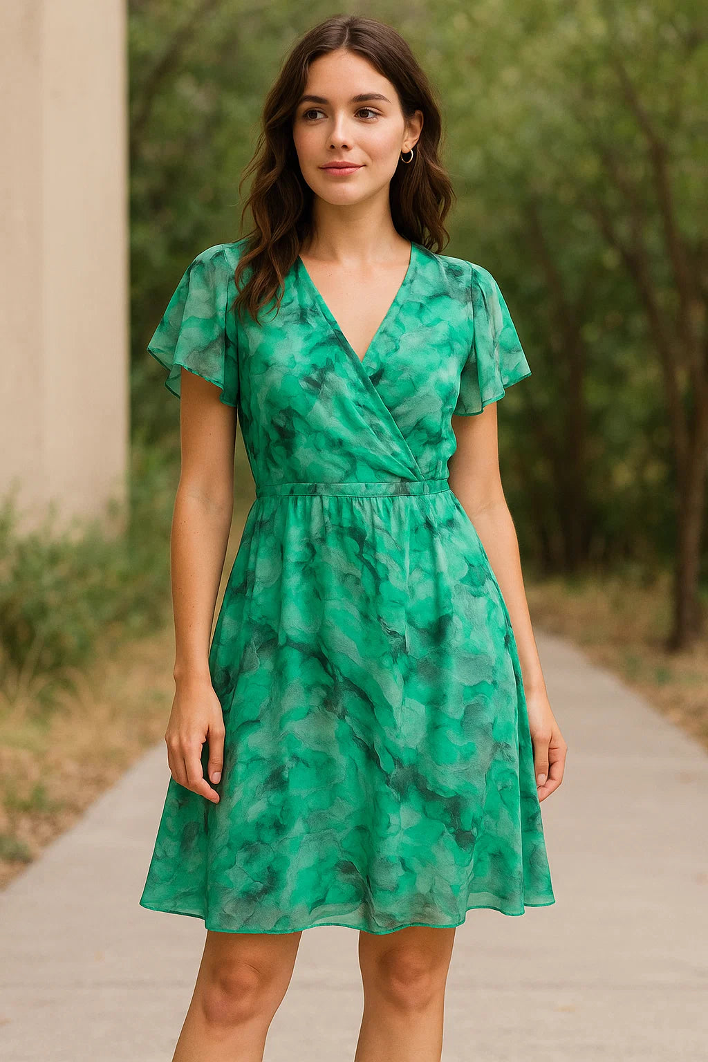 Black Watercolor Printed Pure Georgette Fabric